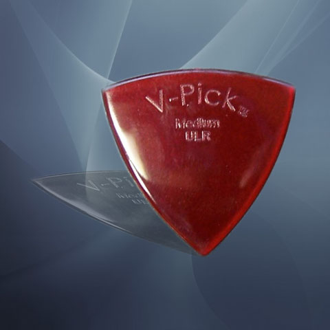 V-Picks Ruby Red Pointed - Click Image to Close