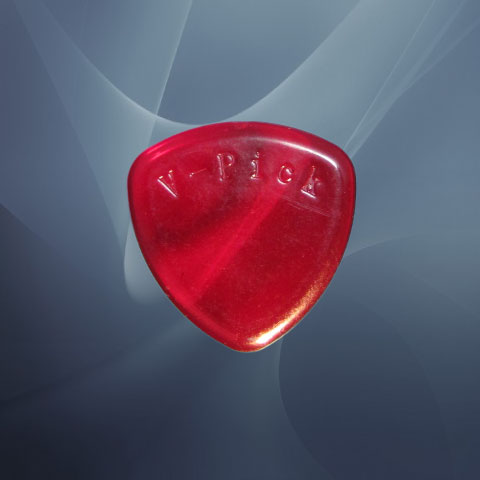 V-Picks Ruby Red Rounded - Click Image to Close